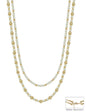 Water Resistant Double Layered Gold and Pearl Beaded Multiway 16"-18" Necklace