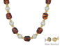 Brown Acrylic with Pearl 18" Necklace