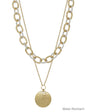 Water Resistant Gold and Silver Double Layered Chunky 16"-18" Necklace