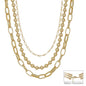 Water Resistant Three Layered Multiway 8MM Gold 16"-18" Necklace