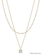 Water Resistant Double Layered Delicate Snake Chain 16"-18" Necklace
