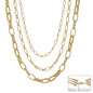 Water Resistant Triple Layered Chunky Multiway 16"-18" Necklace