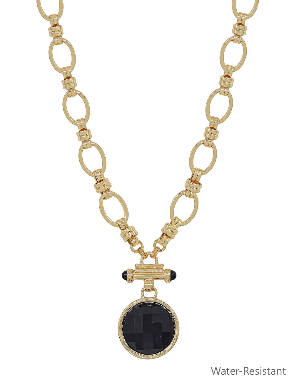 Water Resistant 14MM & 16MM Black with Magnetic Closure 18" Necklace