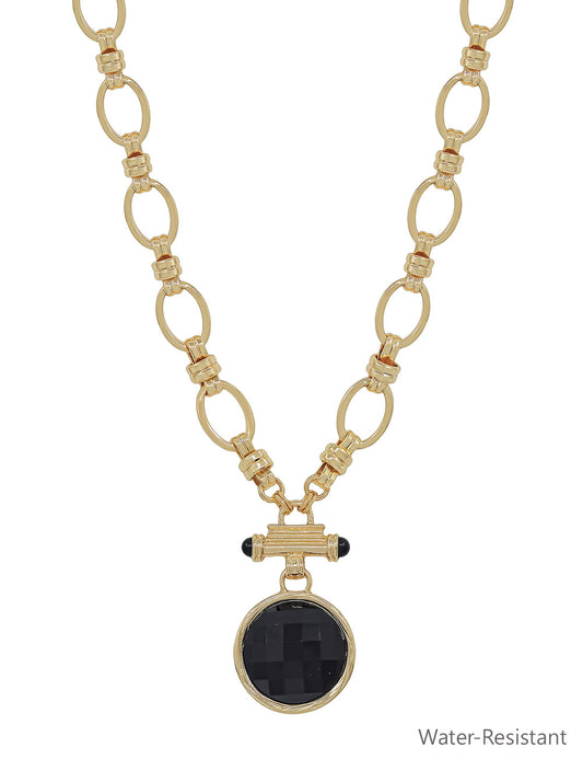 Water Resistant 14MM & 16MM Black with Magnetic Closure 18" Necklace