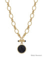Water Resistant 14MM & 16MM Black with Magnetic Closure 18" Necklace