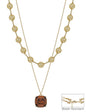 Water Resistant Topaz 2 Layered 10MM and 18MM Crystal Necklace