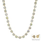 Water Resistant 8MM Clear Stone Two Tone Mixed 18" Magnetic Closure Necklace