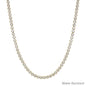 Water Resistant 4MM Gold Crystal and Metal Framed 16"-18" Necklace