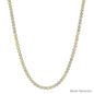 Water Resistant 4MM Gold AB Crystal and Metal Framed 16"-18" Necklace