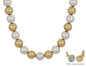 Water Resistant 16MM Gold and Silver Metal Ball Magnetic 18" Necklace
