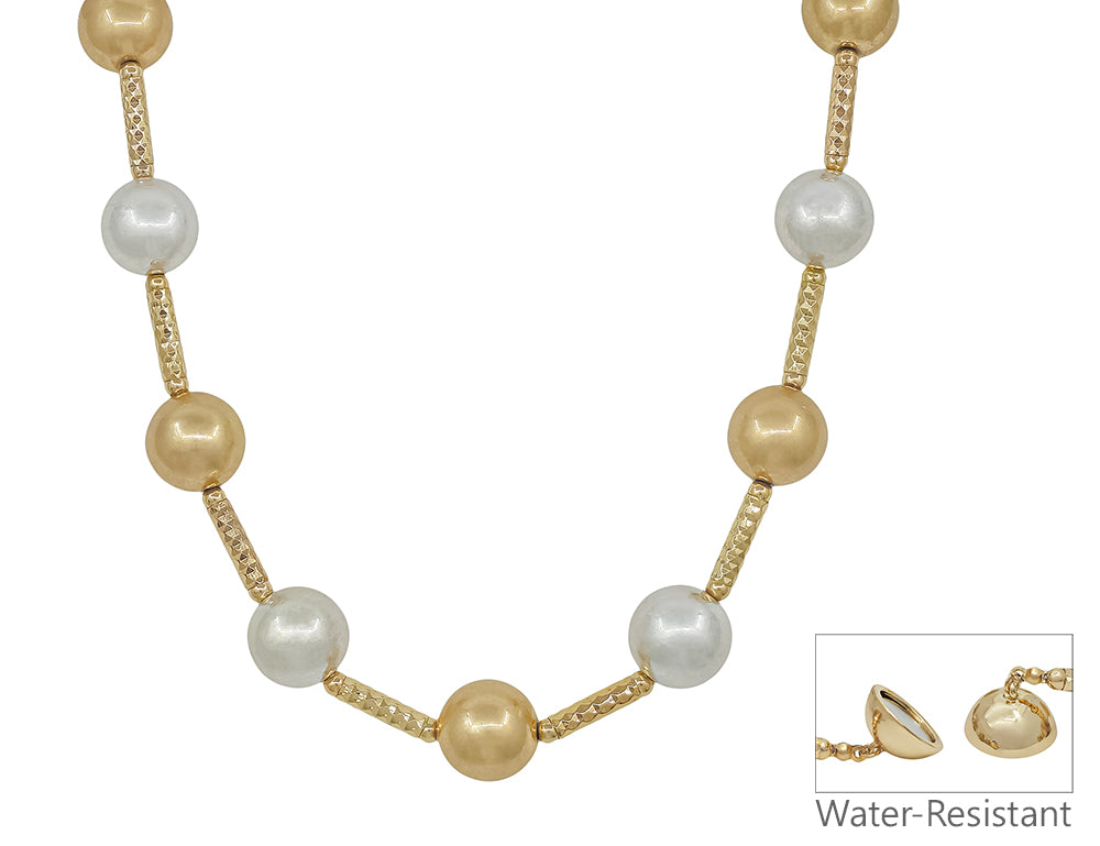 Water Resistant 16MM Gold and Silver Pipe with Magnetic Closure