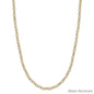 Gold and Silver Textured Oval and Gold Beaded 16"-18" Necklace