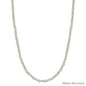 Silver Textured Oval and Gold Beaded 16"-18" Necklace
