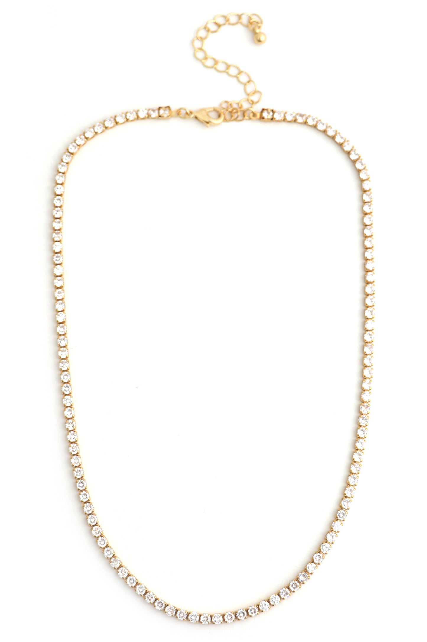 16" Clear Stone Tennis Necklace