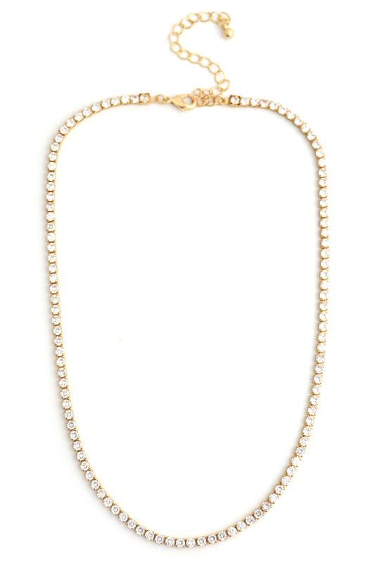 16" Clear Stone Tennis Necklace