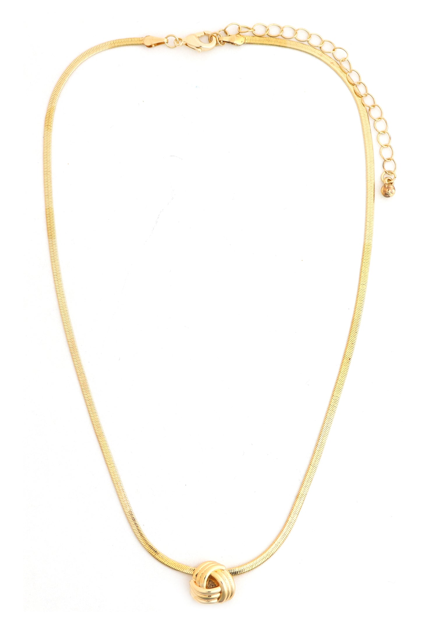 Gold Snake Chain Knotted 16"-18" Necklace