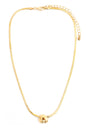 Gold Snake Chain Knotted 16"-18" Necklace