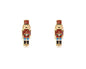 Red Color Coated Metal Nutcracker 2.75" Earrings