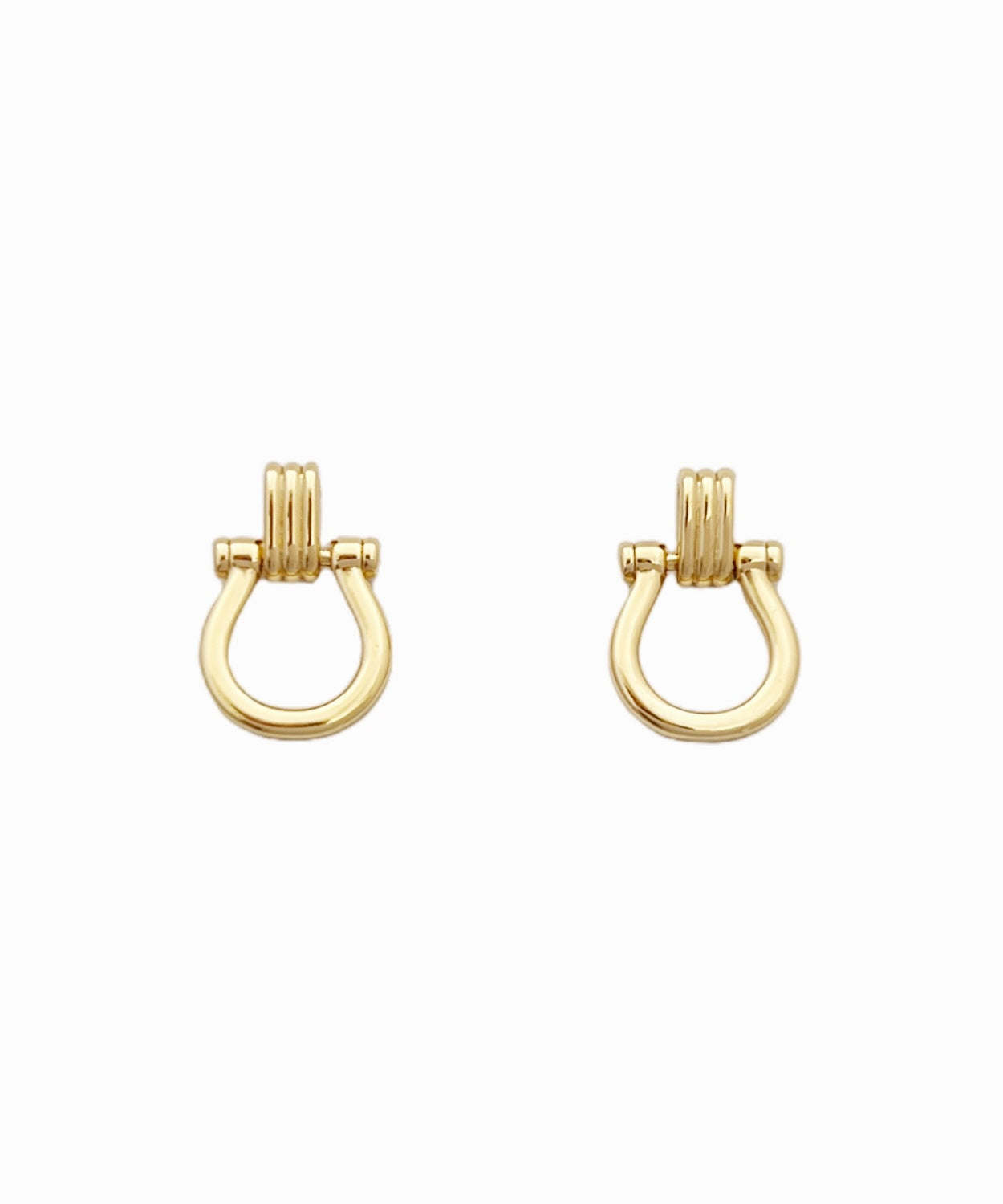 Door Knocker Horsebit Drop Earring