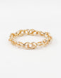 Gold Layered Chain Horse Bit Stretch Bracelet
