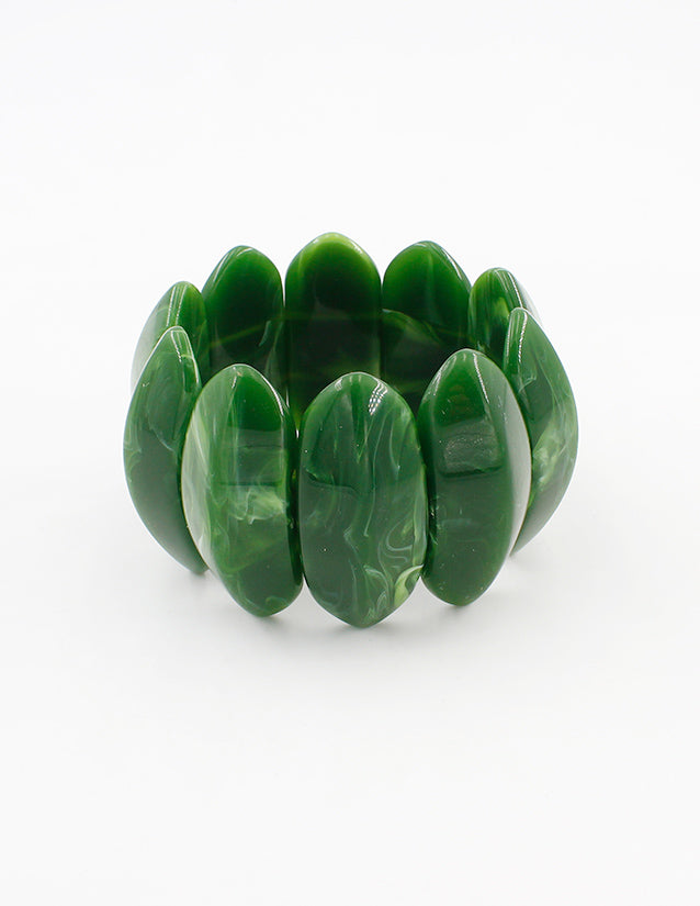 Light Green Acrylic 1.25" Stretch Bracelet