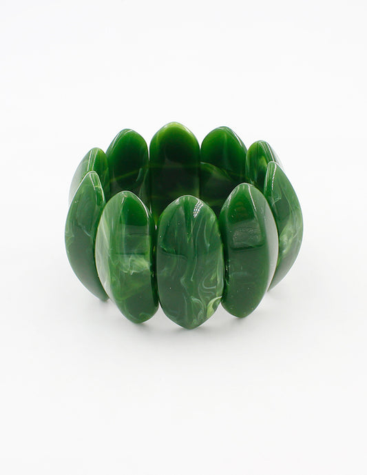 Light Green Acrylic 1.25" Stretch Bracelet