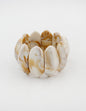 Natural Cream Acrylic 1.25" Stretch Bracelet