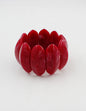 Maroon Acrylic 1.25" Stretch Bracelet