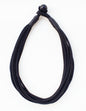 Black Rope Textured Multi Strand 16"-18" Necklace