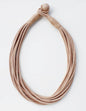 Natural Rope Textured Multi Strand 16"-18" Necklace