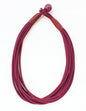 Maroon Rope Textured Multi Strand 16"-18" Necklace