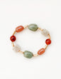 Olive, Natural, and Multi with Gold Bar Stretch Bracelet
