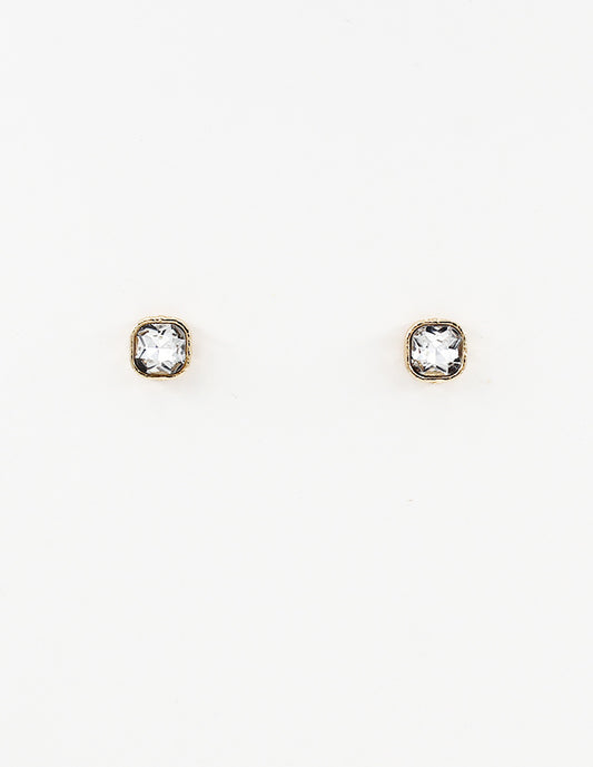 Clear .5" Studs with Gold Hardware