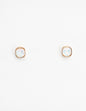 White AB stone Square Stud Earring