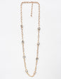 Gold Open Chain with Clear Stones 32" Necklace