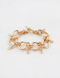 Horsebit Shiny Gold Toggle 7.5" Bracelet