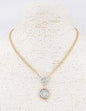 Gold Chain with Toggle and Silver and Gold Coin Charm Necklace 17"