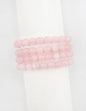 Set of 4 Pink Natural Stone Stretch Bracelets