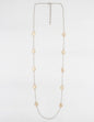 Gold and Silver Hammered Circle 32" Necklace