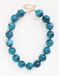 Teal Acrylic Stone Chunky Beaded 16"-18" Necklace