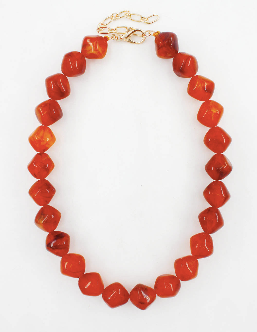 Brown Acrylic Stone Chunky Beaded 16"-18" Necklace