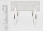 Textured Silver 1" Hoop Earrings