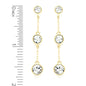 3 Stone Drop Earring