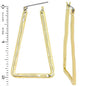 Gold 2" Triangled Hoop Earrings