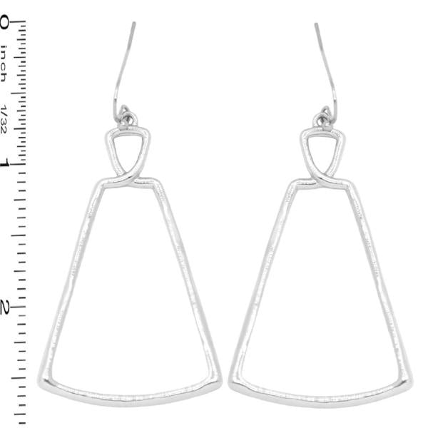 Silver Open Geometric 2.5" Earrings