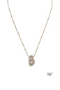 Gold Pave Bubble Initial Necklace 16"18", Best Seller