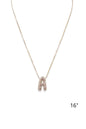 Gold Pave Bubble Initial Necklace 16"18", Best Seller