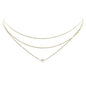 Three Layered Freshwater Pearl 16"-18" Necklace