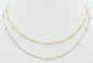 Layered Thin Gold Ball and Gold/Silver Ball 16"-19" Necklace