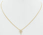 Gold Chain with Rhinestoned Cross 16"-19" Necklace